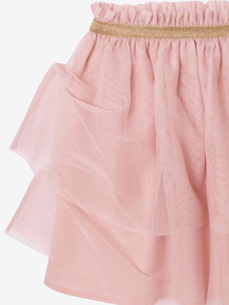Tulle Petticoat & Frilled T-Shirt Christmas Set for Girls rosy - vertbaudet enfant 