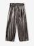 Girl's wide-leg pleated lam‚ trouser silver - vertbaudet enfant 