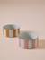 Ceramic Dog Bowl, FAMILY camel+printed white+striped pink - vertbaudet enfant 