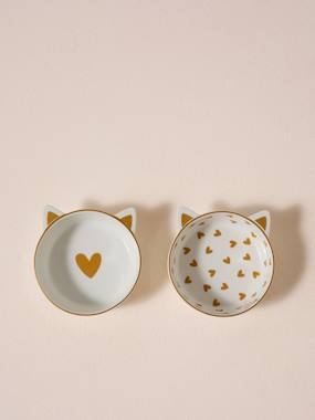 Linge de lit & Déco-Décoration-Animaux de compagnie-Lot de 2 gamelles pour chat en céramique