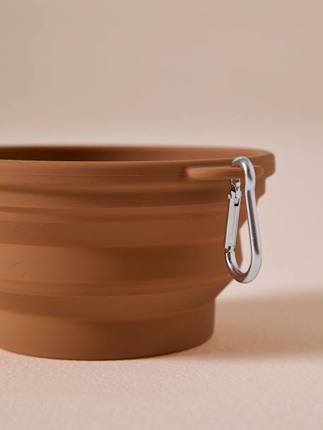 Collapsible silicone bowl, FAMILY camel - vertbaudet enfant 