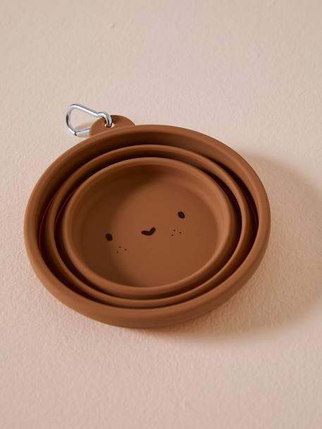 Collapsible silicone bowl, FAMILY camel - vertbaudet enfant 