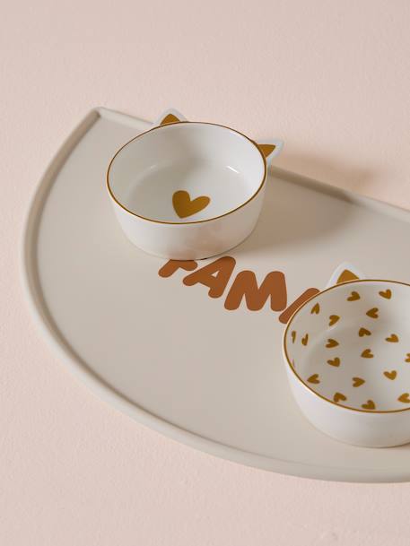 Mat for feeding bowl, FAMILY beige - vertbaudet enfant 