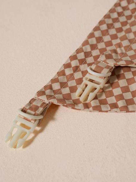 Checkered bandana collar for dogs FAMILY chequered brown - vertbaudet enfant 