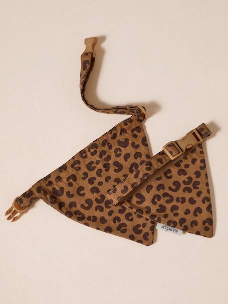 Dog bandana collar FAMILY printed brown - vertbaudet enfant 