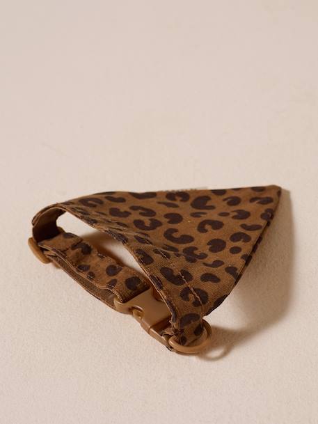 Dog bandana collar FAMILY printed brown - vertbaudet enfant 