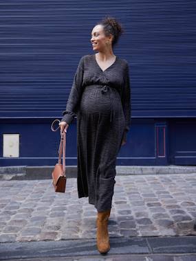 Long Dress with Zebra Print for Maternity & Nursing, ENVIE DE FRAISE - vertbaudet enfant Maternity-Long Dress with Zebra Print for Maternity & Nursing, ENVIE DE FRAISE