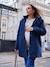 Fur-lined leopard print maternity and babywearing parka ENVIE DE FRAISE navy blue - vertbaudet enfant 
