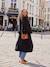 Manteau en drap de laine évolutif grossesse et post-partum noir - vertbaudet enfant 