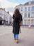 Manteau en drap de laine évolutif grossesse et post-partum noir - vertbaudet enfant 