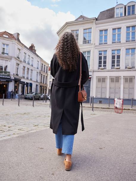 Woollen Cloth Coat, Adaptive for Maternity & Babywearing, by ENVIE DE FRAISE black - vertbaudet enfant 