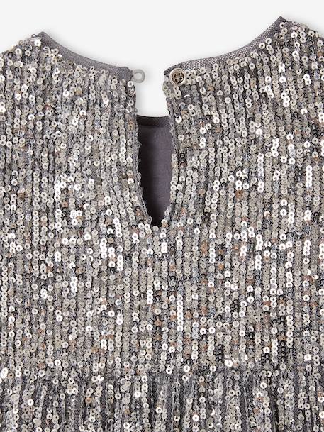 Occasion Wear Dress with Sequins for Babies gold+silver - vertbaudet enfant 