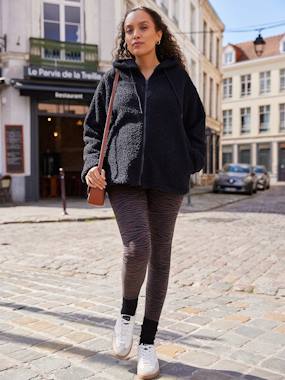 -Sweat zippé en sherpa évolutif avec protège bébé