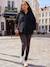 Sweat zippé en sherpa évolutif avec protège bébé écru+noir - vertbaudet enfant 