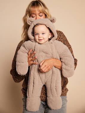 Bébé-Manteau, combipilote, nid d'ange-Combipilote-Combipilote mixte doublée léopard capsule famille