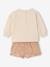 Christmas Set for Baby Girls: Sequinned Sweatshirt & Shorts gold - vertbaudet enfant 