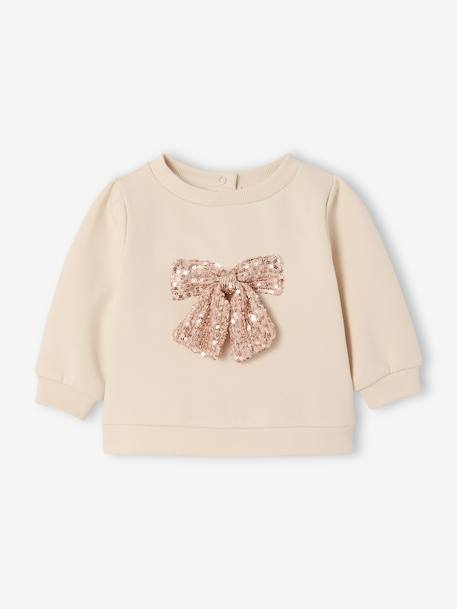 Christmas Set for Baby Girls: Sequinned Sweatshirt & Shorts gold - vertbaudet enfant 