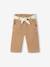 Wide Trousers in Corduroy with Flowers Belt for Babies beige+old rose - vertbaudet enfant 