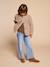 Sherpa Jacket with Leopard-Print Lining, Mother-Daughter Capsule Collection, ENVIE DE FRAISE taupe - vertbaudet enfant 