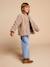 Sherpa Jacket with Leopard-Print Lining, Mother-Daughter Capsule Collection, ENVIE DE FRAISE taupe - vertbaudet enfant 