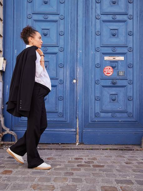 Wide-leg ENVIE DE FRAISE maternity trousers with a tailored feel black - vertbaudet enfant 