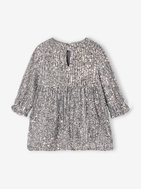Occasion Wear Dress with Sequins for Babies gold+silver - vertbaudet enfant 