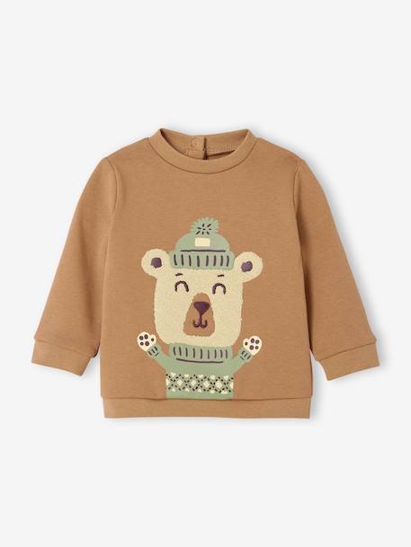 Stylish Sweatshirt for Baby Boys BEIGE MEDIUM MIXED COLOR+caramel - vertbaudet enfant 