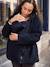 Sweat zippé en sherpa évolutif avec protège bébé écru+noir - vertbaudet enfant 