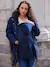 Fur-lined leopard print maternity and babywearing parka ENVIE DE FRAISE navy blue - vertbaudet enfant 