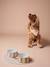Ceramic Dog Bowl, FAMILY camel+printed white+striped pink - vertbaudet enfant 