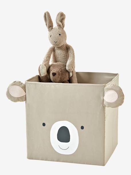 Set of 2 Boxes, in Fabric, Panda Koala Beige - vertbaudet enfant 