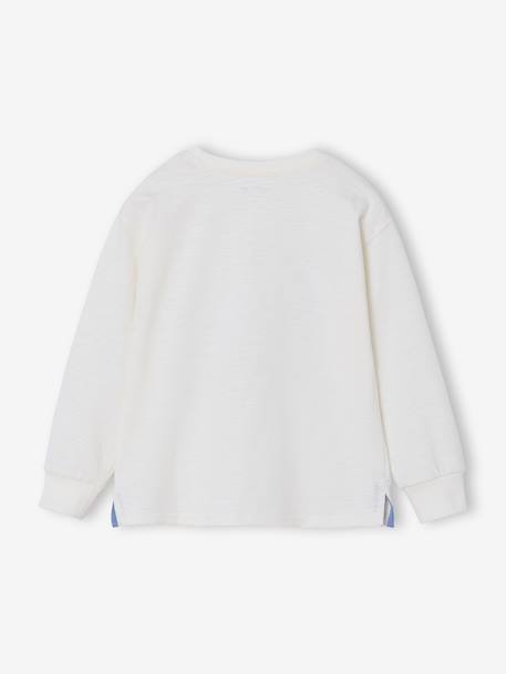 Tee-shirt manches longues garçon écru - vertbaudet enfant 