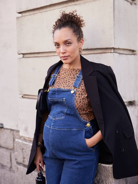 Wide Cut Denim Dungarees for Maternity, ENVIE DE FRAISE brut denim - vertbaudet enfant 