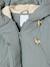 Lightweight jacket with crossover fastening for girls grey green - vertbaudet enfant 