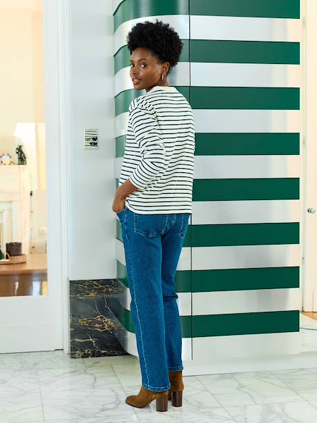 Cotton* striped nursing clothes t-shirt green - vertbaudet enfant 