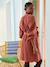 Short cotton gauze dress for maternity and nursing clothes black+dusky pink - vertbaudet enfant 