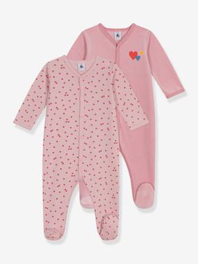 -Pack of 2 PETIT BATEAU cotton baby pyjamas