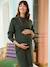 Sweater Dress, Maternity & Nursing Special GREY DARK SOLID+khaki - vertbaudet enfant 