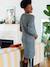 Cable Knit Jumper Dress with Wool for Maternity marl grey - vertbaudet enfant 