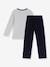 PETIT BATEAU velvet pyjamas for children grey - vertbaudet enfant 