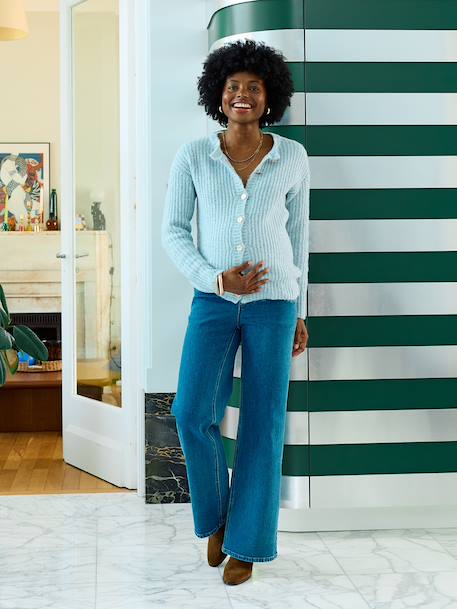 Pear Knit Cardigan for Maternity & Nursing crystal blue - vertbaudet enfant 