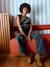 Sleeveless T-Shirt in Glittery Velour for Maternity black - vertbaudet enfant 