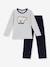 PETIT BATEAU velvet pyjamas for children grey - vertbaudet enfant 