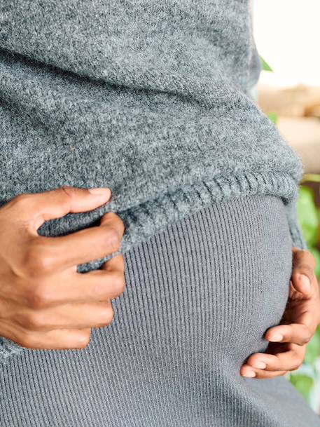 Ribbed knit maternity midi pencil skirt anthracite - vertbaudet enfant 