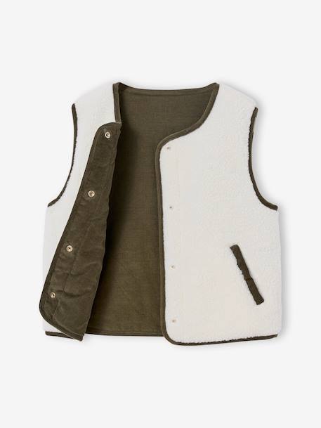 Child's reversible cardigan from the family capsule ecru - vertbaudet enfant 