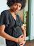 Glittery velvet jumpsuit for pregnancy and nursing clothes black - vertbaudet enfant 