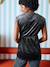 Sleeveless T-Shirt in Glittery Velour for Maternity black - vertbaudet enfant 