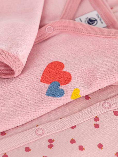 Pack of 2 PETIT BATEAU cotton baby pyjamas rose - vertbaudet enfant 