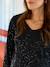 Reversible sequin nursing blouse, front/back black - vertbaudet enfant 