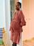 Robe courte en gaze de coton grossesse et allaitement bois de rose+noir - vertbaudet enfant 